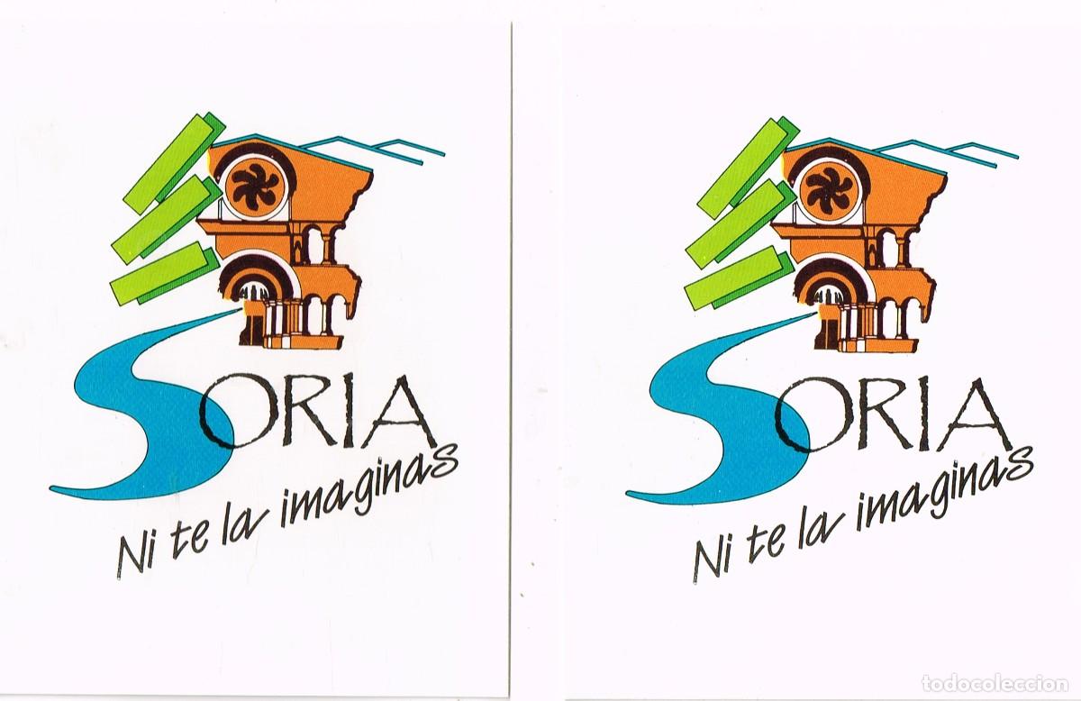 Pegatinas de colecci&oacute;n: 2 PEGATINAS EN PERFECTO ESTADO &rdquo;SORIA NI TE LA IMAGINAS&rdquo;