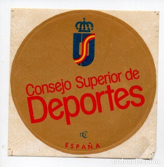 Pegatinas de colecci&oacute;n: ANTIGUA PEGATINA, CONSEJO SUPERIOR DE DEPORTES, ESPA&Ntilde;A. 8CM.