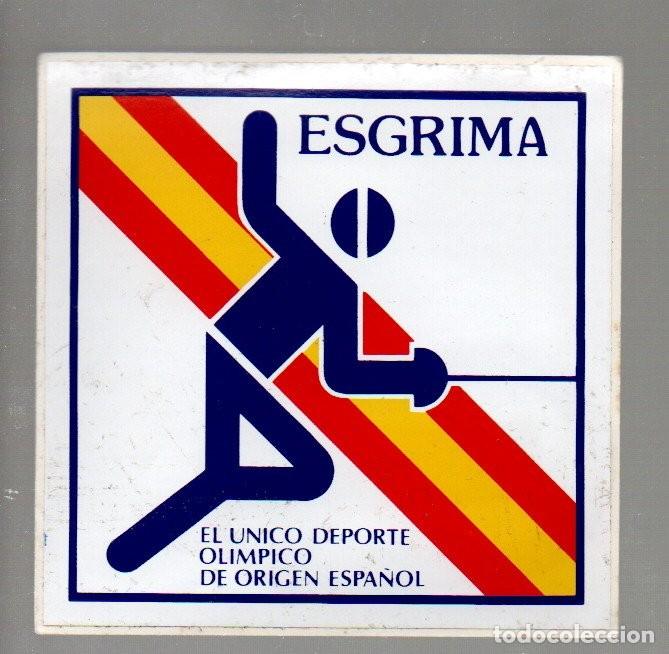 Pegatinas de colecci&oacute;n: ANTIGUA PEGATINA, ESGRIMA, EL UNICO DEPORTE OLIMPICO DE ORIGEN ESPA&Ntilde;OL. 10 X 10 CM.
