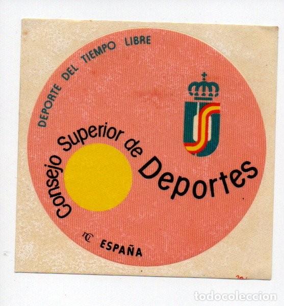Pegatinas de colecci&oacute;n: ANTIGUA PEGATINA, CONSEJO SUPERIOR DE DEPORTES, ESPA&Ntilde;A. 8 CM.