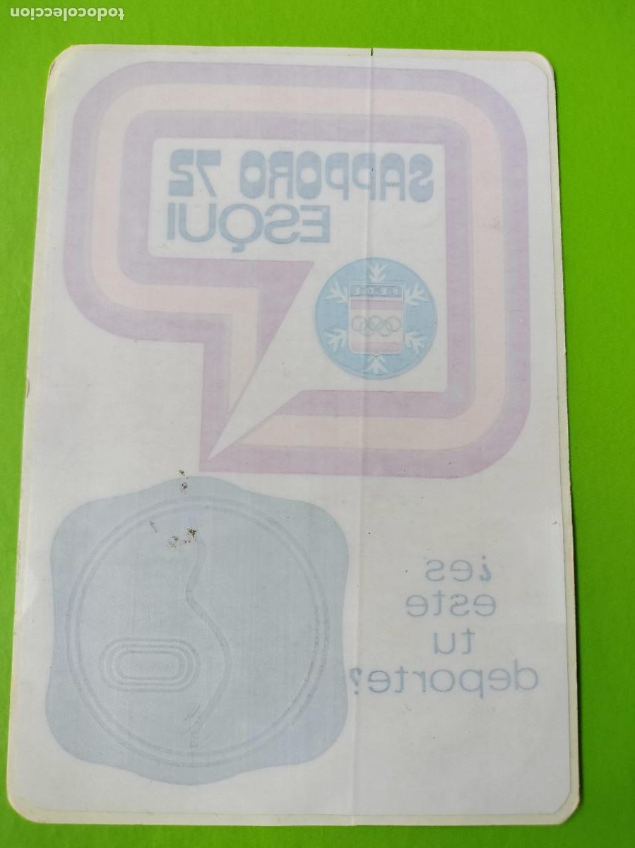 Pegatinas de colecci&oacute;n: Pegatina deportes esqu&iacute; Olimpiadas de Invierno 1972 Sapporo de cristal