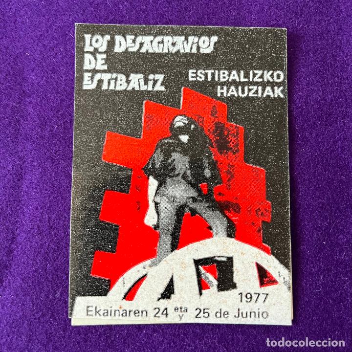 Pegatinas de colecci&oacute;n: PEGATINA LOS DESAGRAVIOS DE ESTIBALIZ. 1977. ALAVA. VITORIA. RARA.