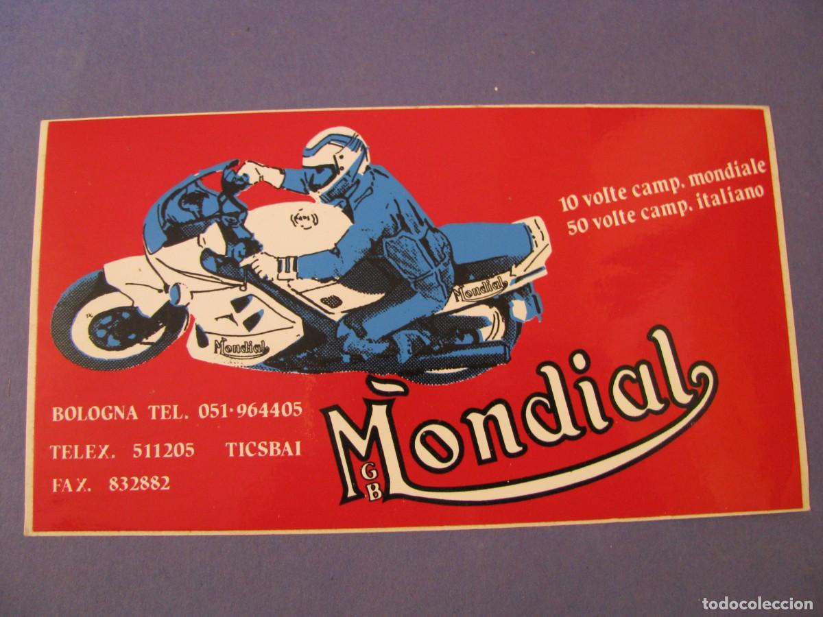 Pegatinas de colecci&oacute;n: PEGATINA, MOTOS, MONDIAL. ITALIA. 15,5X8,5 CM.