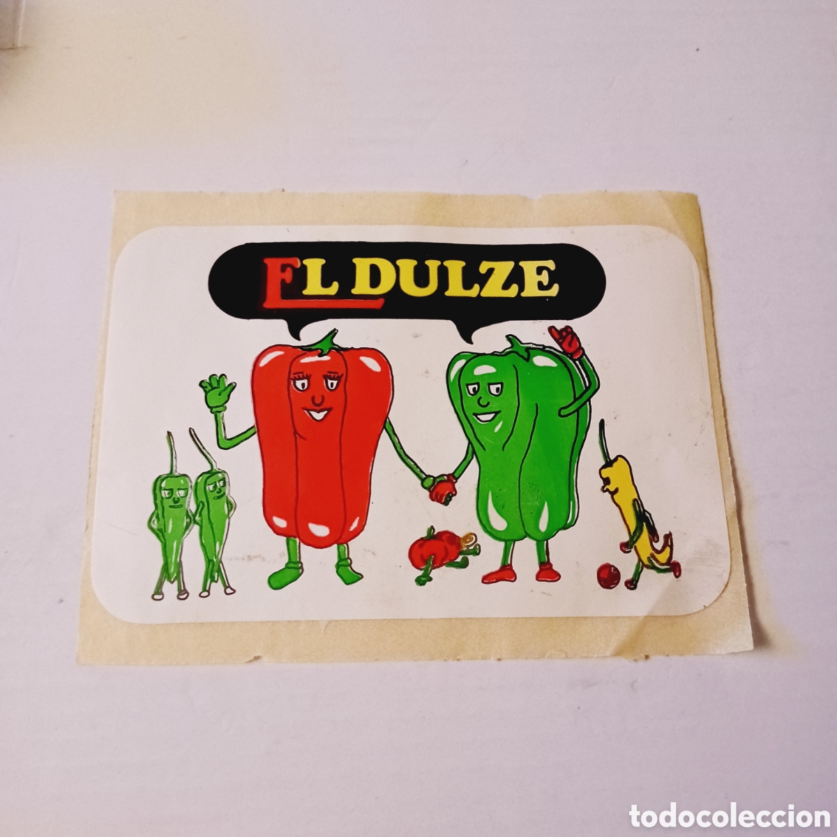 Pegatinas de colecci&oacute;n: Pegatina Adhesivo Verduras El Dulze Torre Pacheco Murcia 11x7,5 cm