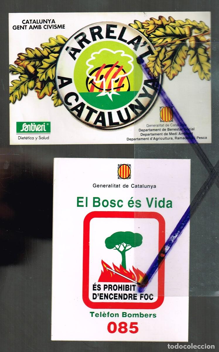 Autocollants de collection: 2 ETIQUETAS ADHESIVAS (PEGATINAS) DIFERENTES EN CATAL&Aacute;N