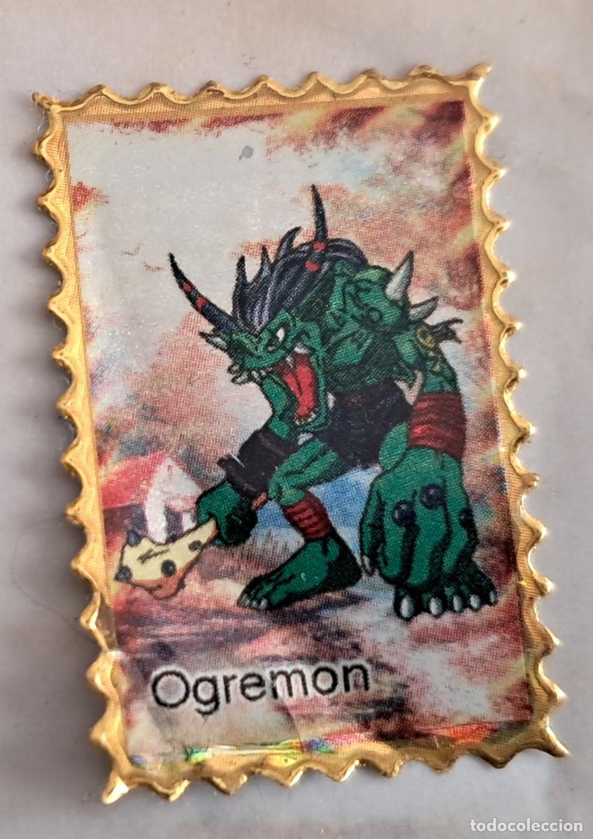 Pegatinas de colecci&oacute;n: pegatina, adhesivo de digimon, Ogremon. despegada, tama&ntilde;o 2.3 x 3.4 cm.