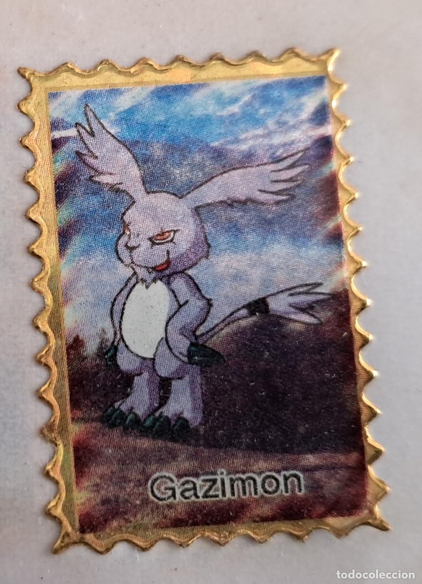 Pegatinas de colecci&oacute;n: pegatina, adhesivo de digimon, Gazimon. despegada, tama&ntilde;o 2.3 x 3.4 cm.