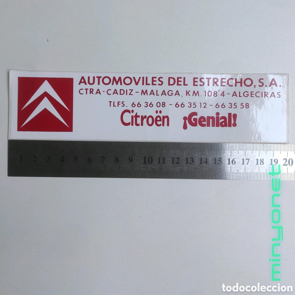Pegatinas de colecci&oacute;n: Pegatina concesionario Citro&euml;n Autom&oacute;viles del Estrecho Algeciras