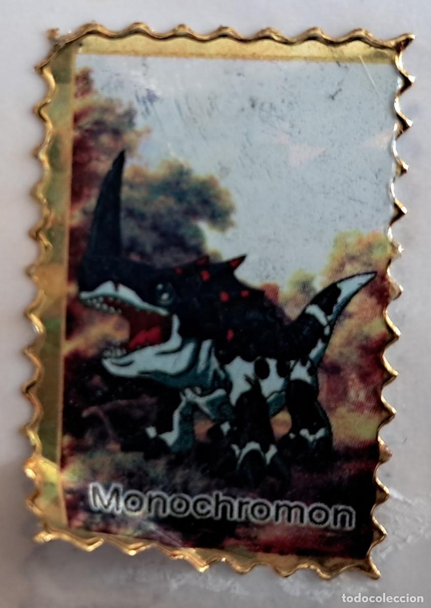 Pegatinas de colecci&oacute;n: pegatina, adhesivo de digimon, Monochromon. despegada, tama&ntilde;o 2.3 x 3.4 cm.