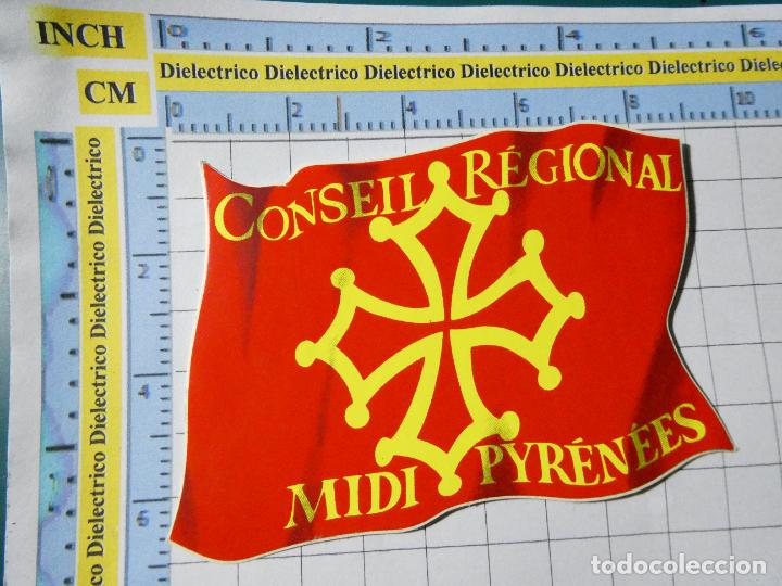 Autocolantes de cole&ccedil;&atilde;o: PEGATINA DE TURISMO. FRANCIA BANDERA REGI&Oacute;N MIDI PYR&Eacute;N&Eacute;ES. 205