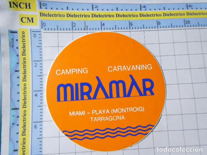 Sammlung von Aufklebern: PEGATINA DE TURISMO. CAMPING CARAVANING MIRAMAR MIAMI PLAYA TARRAGONA. 210
