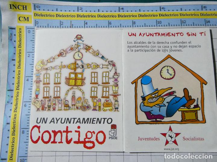 Sammlung von Aufklebern: PROGRAMA POL&Iacute;TICO DESPLEGABLE. PSOE JUVENTUDES SOCIALISTAS UN AYUNTAMIENTO CONTIGO 32