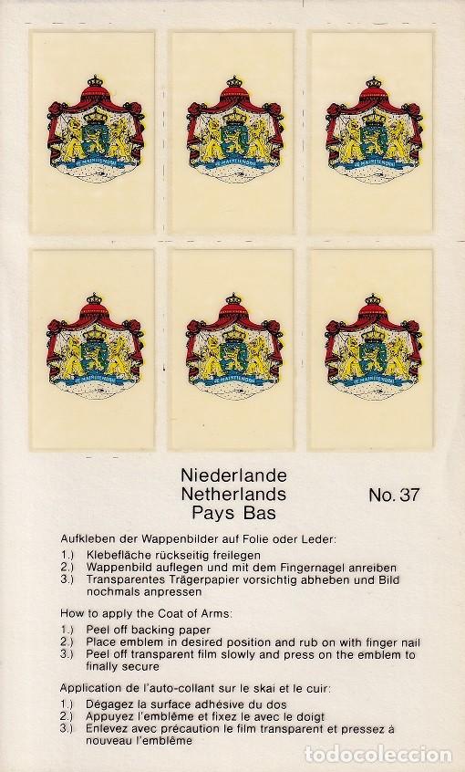 Sammlung von Aufklebern: N&ordm; 37 - Pegatinas-calcoman&iacute;as / Netherlands - Coat of Arms