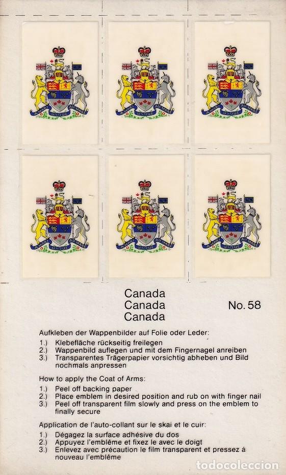 Pegatinas de colecci&oacute;n: N&ordm; 58 - Pegatinas-calcoman&iacute;as / Canada - Coat of Arms