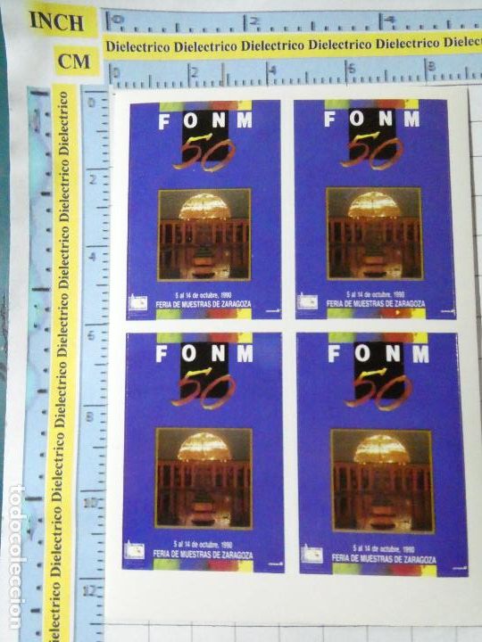 Adesivi di collezione: 4 PEGATINAS DE ZARAGOZA. A&Ntilde;O 1990 FONM FERIA DE MUESTRAS. 35
