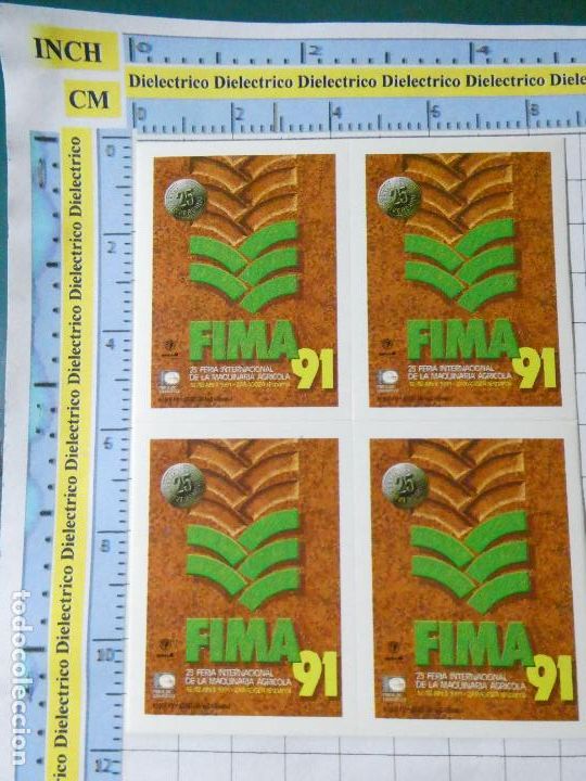 Adesivi di collezione: 4 PEGATINAS DE ZARAGOZA. A&Ntilde;O 1991 FIMA FERIA INTERNACIONAL MAQUINARIA AGR&Iacute;COLA . 41