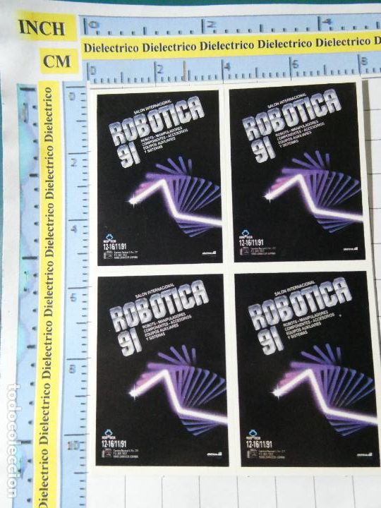 Autocollants de collection: 4 PEGATINAS DE ZARAGOZA. A&Ntilde;O 1991. OB&Oacute;TICA 91 SAL&Oacute;N INTERNACIONAL . 49