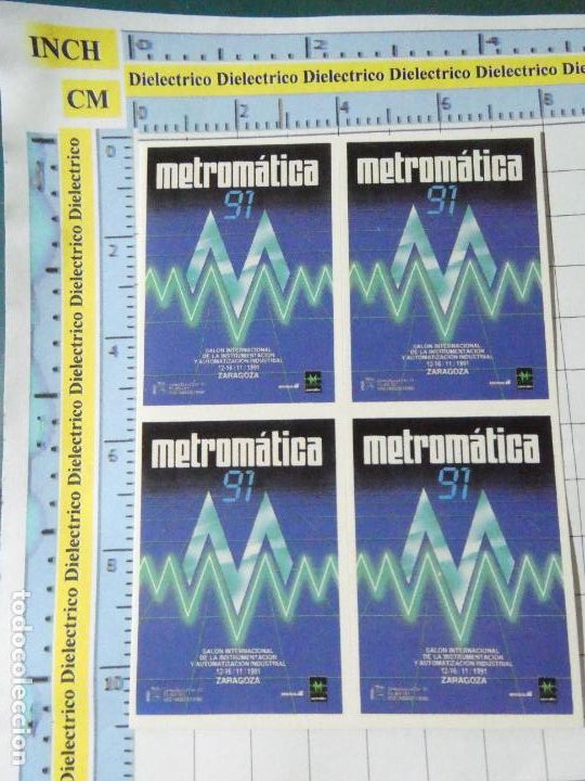 Pegatinas de colecci&oacute;n: 4 PEGATINAS DE ZARAGOZA. A&Ntilde;O 1991. METROM&Aacute;TICA 91 SAL&Oacute;N INTERNACIONAL . 51