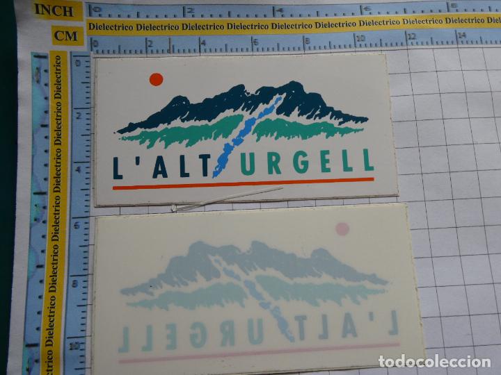 Autocollants de collection: 2 PEGATINAS DE TURISMO. L'ALT URGELL L&Eacute;RIDA 74