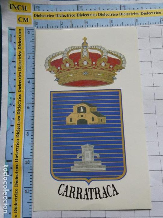 Collection stickers: PEGATINA DE TURISMO. ESCUDO HER&Aacute;LDICO CARRATRACA M&Aacute;LAGA 86