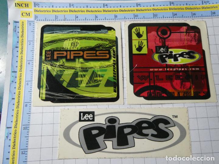 Autocolantes de cole&ccedil;&atilde;o: 3 PEGATINAS DE MARCAS DE ROPA. LEE PIPES . 101