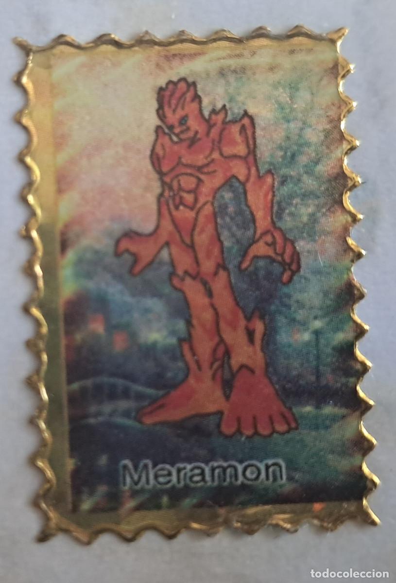 Pegatinas de colecci&oacute;n: pegatina, adhesivo de digimon, Meramon. despegada, tama&ntilde;o 2.3 x 3.4 cm.
