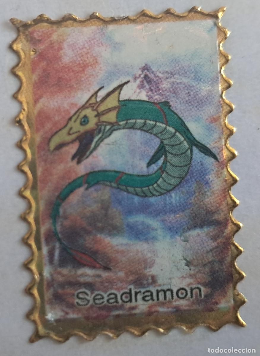 Pegatinas de colecci&oacute;n: pegatina, adhesivo de digimon, Seadramon. despegada, tama&ntilde;o 2.3 x 3.4 cm.