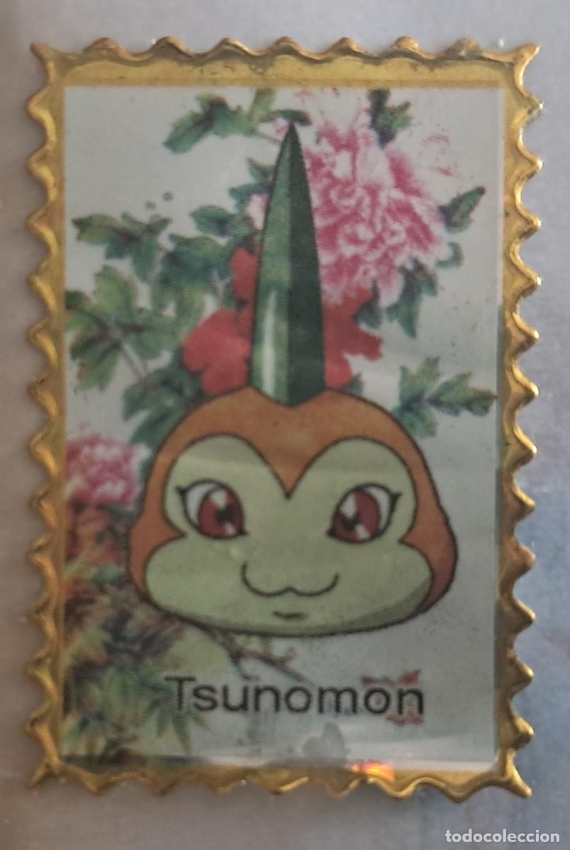 Pegatinas de colecci&oacute;n: pegatina, adhesivo de digimon, Tsunomon. despegada, tama&ntilde;o 2.3 x 3.4 cm.