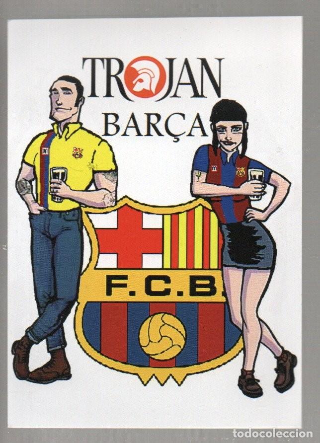Pegatinas de colecci&oacute;n: PEGATINA - ADHESIVO POLITICO, TROJAN BAR&Ccedil;A. F. C. B. FUTBOL CLUB BARCELONA. 10 X 14 CM.