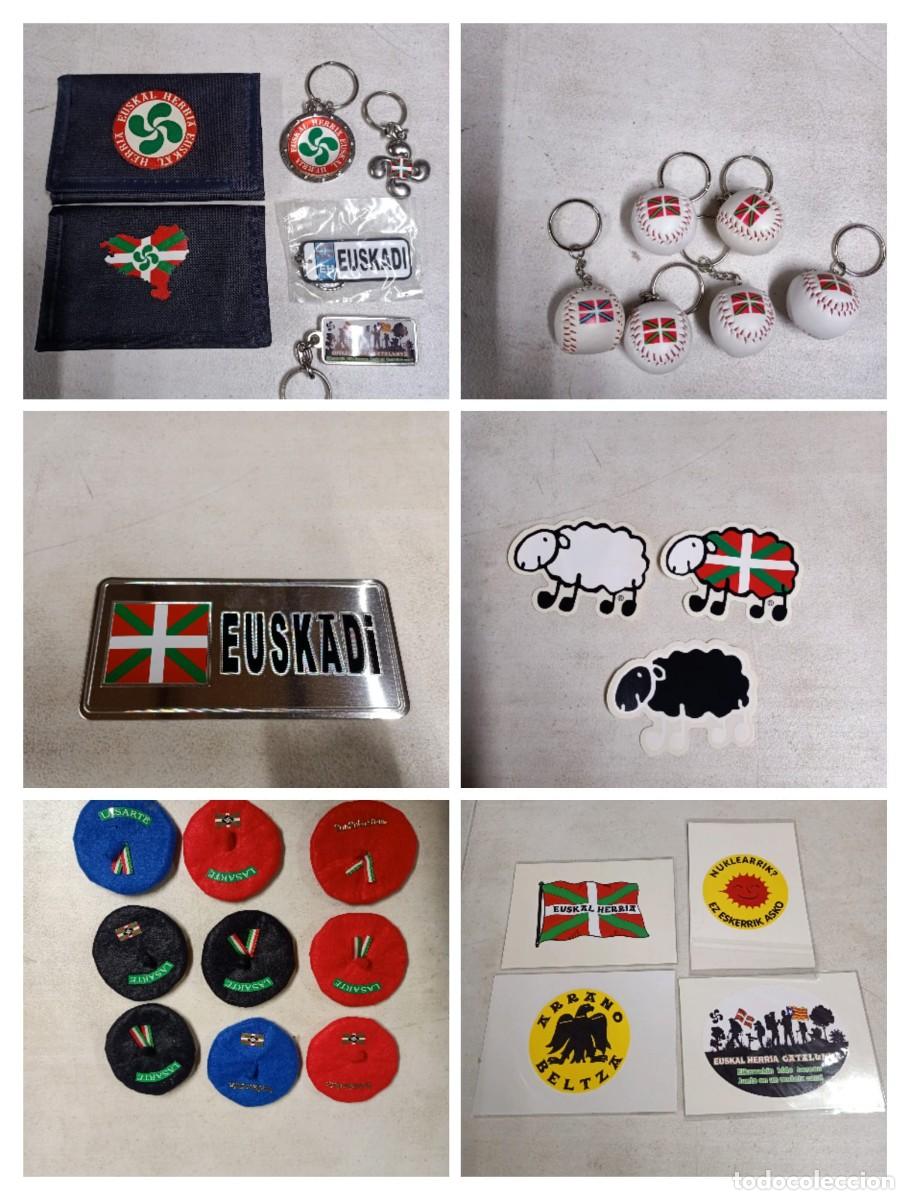 Sammlung von Aufklebern: Lote llaveros y pegatinas motivos vascos