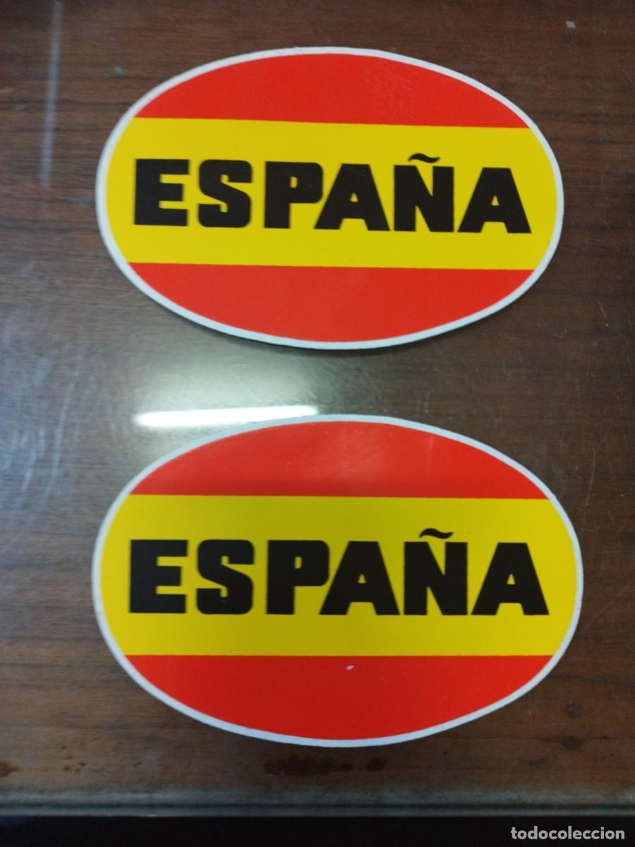 Pegatinas de colecci&oacute;n: 2 Pegatinas adhesivas coche Espa&ntilde;a. A&ntilde;os 80. Original Sin usar