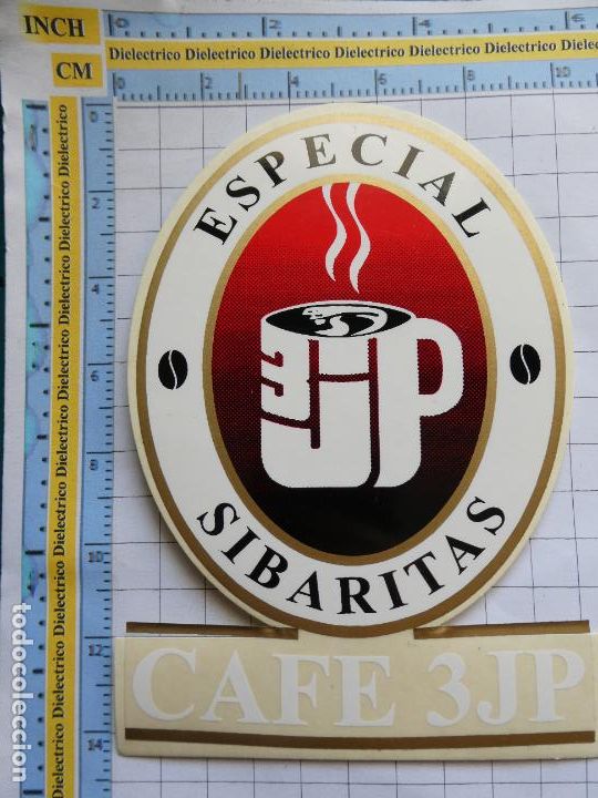 Autocollants de collection: PEGATINA DE BEBIDAS. CAF&Eacute; 3JP ESPECIAL SIBARITAS. 155