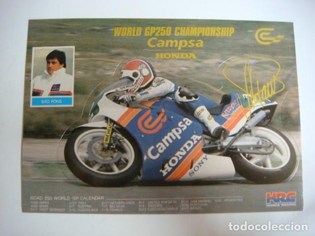 Pegatinas de colecci&oacute;n: PEGATINA DE SITO PONS CAMPSA HONDA-PEG-CAJ,N&ordm;-3