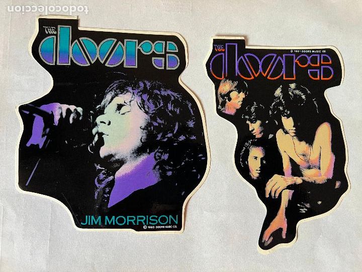Pegatinas de colecci&oacute;n: 2 PEGATINAS THE DOORS - JIM MORRISON - ADHESIVO - SIN PEGAR, a&ntilde;os 80-90