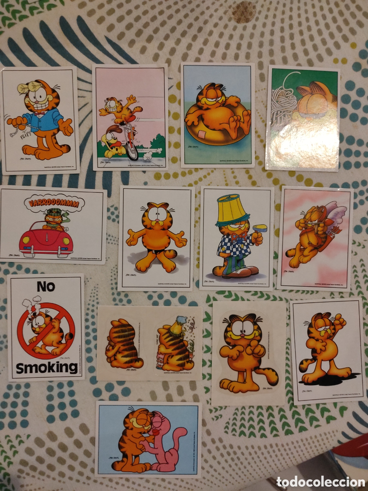 Pegatinas de colecci&oacute;n: Lote 13 pegatinas Garfield panini