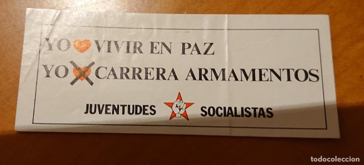 Collection stickers: Pegatina pol&iacute;tica a&ntilde;os 70-80, original, ved foto