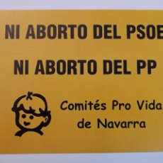 Pegatinas de colección: PEGATINA POLÍTICA. COMITÉS PRO VIDA DE NAVARRA.