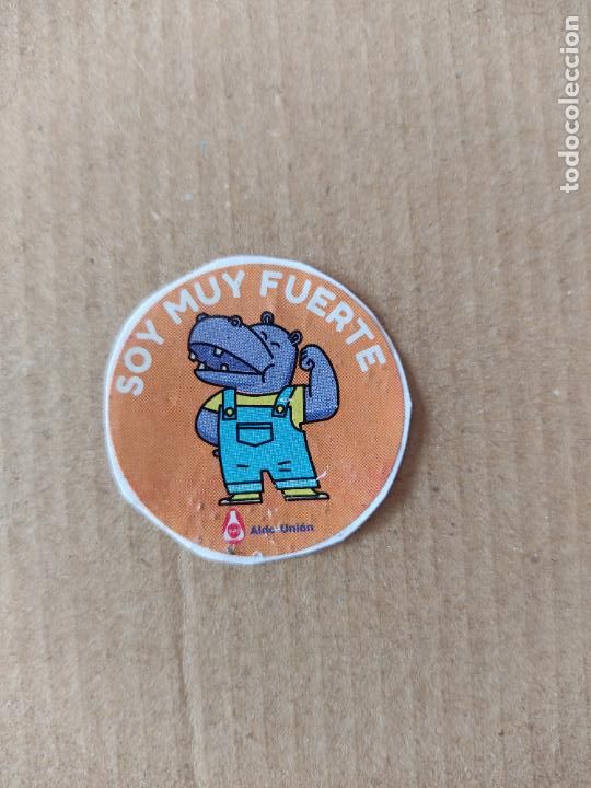 Pegatinas de colecci&oacute;n: PEGATINA SOY MUY FUERTE ALDO UNI&Oacute;N MIDE 3,6CM DI&Aacute;METRO