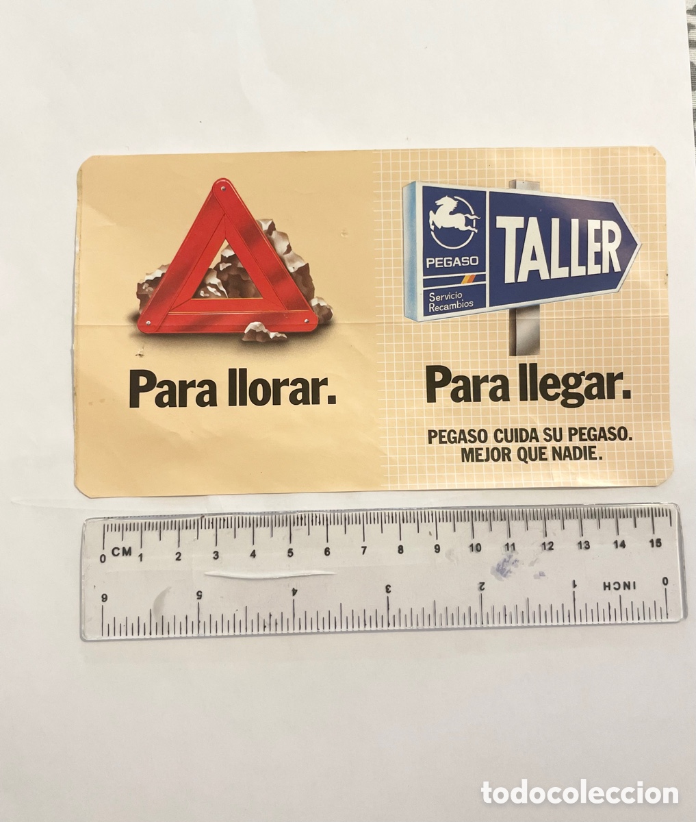 Pegatinas de colecci&oacute;n: PEGATINA TALLER PEGASO CAMIONES A&Ntilde;OS 80 , SIN TRASERA , ver fotos . Buen estado