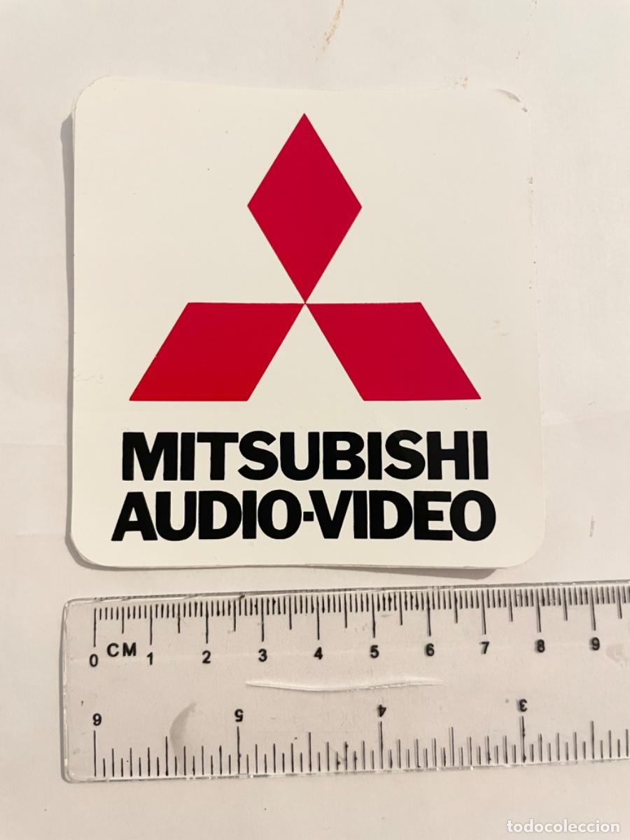 Pegatinas de colecci&oacute;n: PEGATINA VINTAGE MITSUBISHI AUDIO VIDEO A&Ntilde;OS 80, SIN TRASERA . NO PEGA , ver fotos . Buen estado