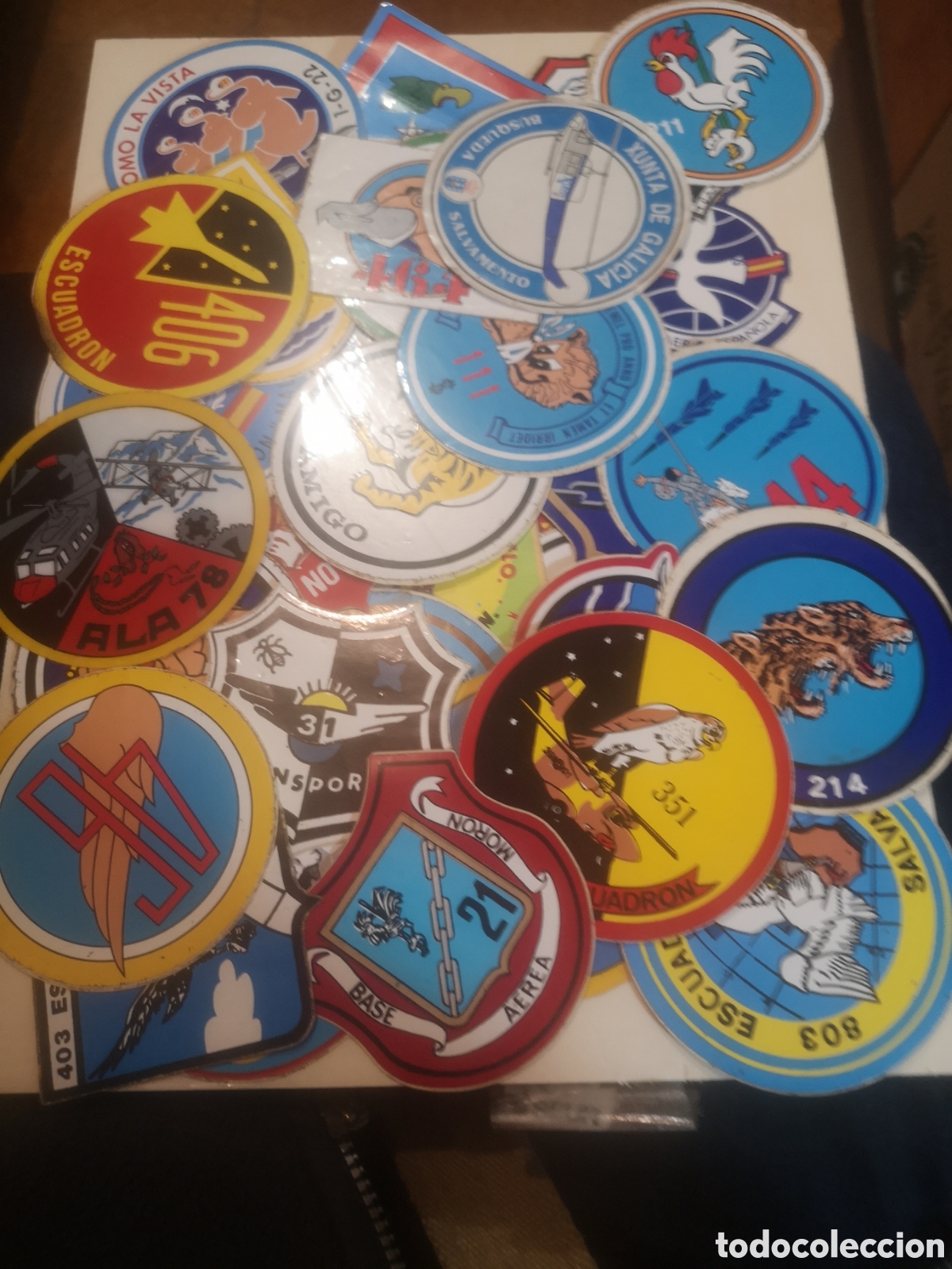 Pegatinas de colecci&oacute;n: LOTE- PEGATINA MILITAR DEL EJ&Eacute;RCITO DEL AIRE. ESCUADR&Oacute;N