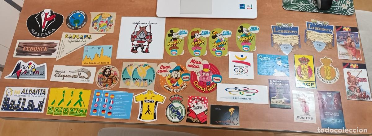 Pegatinas de colecci&oacute;n: LOTE DE 42 PEGATINAS ANTIGUAS A&Ntilde;OS 80-90