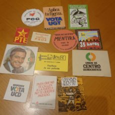 Pegatinas de colección: LOTE DE PEGATINAS POLÍTICAS, AÑOS 70, ALGUNAS RARAS, CEDADE, PTE, VED FOTOS