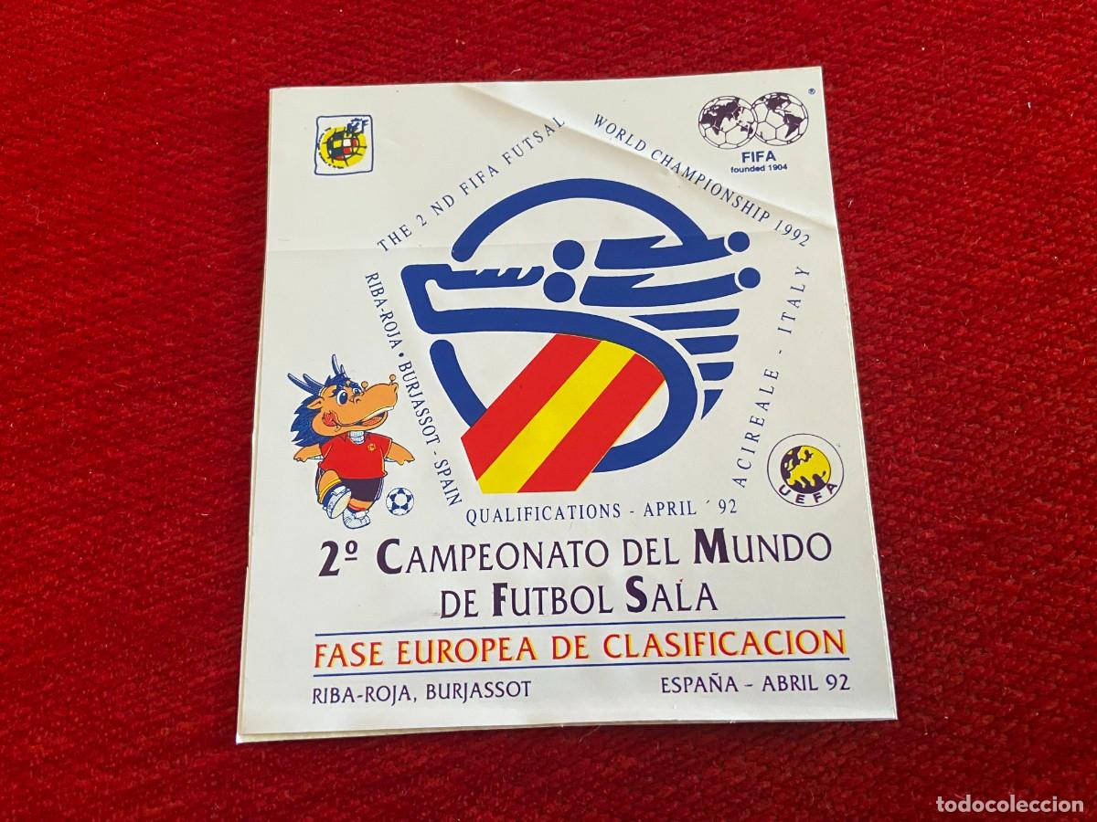 Pegatinas de colecci&oacute;n: R25815 PEGATINA II CAMPEONATO DEL MUNDO FUTBOL SALA FASE EUROPEA DE CLASIFICACION 1992 ESPA&Ntilde;A FIFA