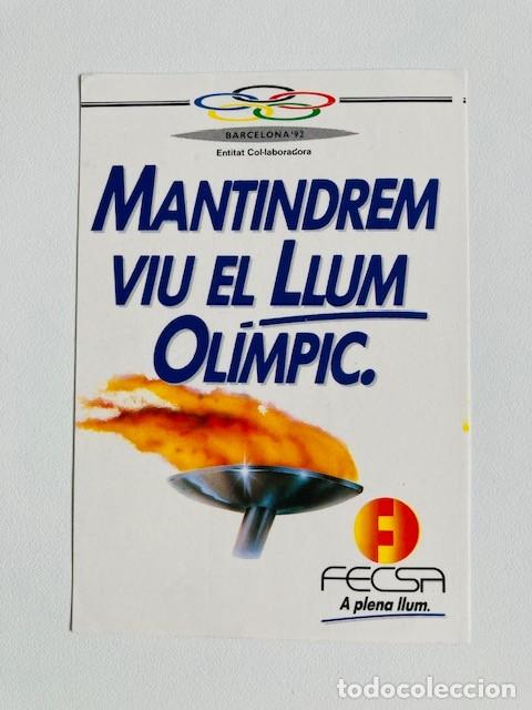 Pegatinas de colecci&oacute;n: PEGATINA MANTINDREM VIU EL LLUM OLIMPIC BARCELONA 92
