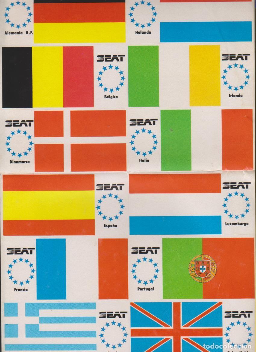 Pegatinas de colecci&oacute;n: 12 pegatinas SEAT BANDERAS UNION EUROPEA antigua adhesivo adhesiu enganxina