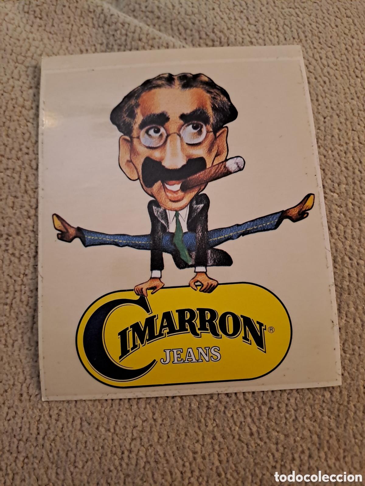 Collection stickers: PEGATINA DE MARCAS DE ROPA. CIMARRON JEANS GROUCHO MARX