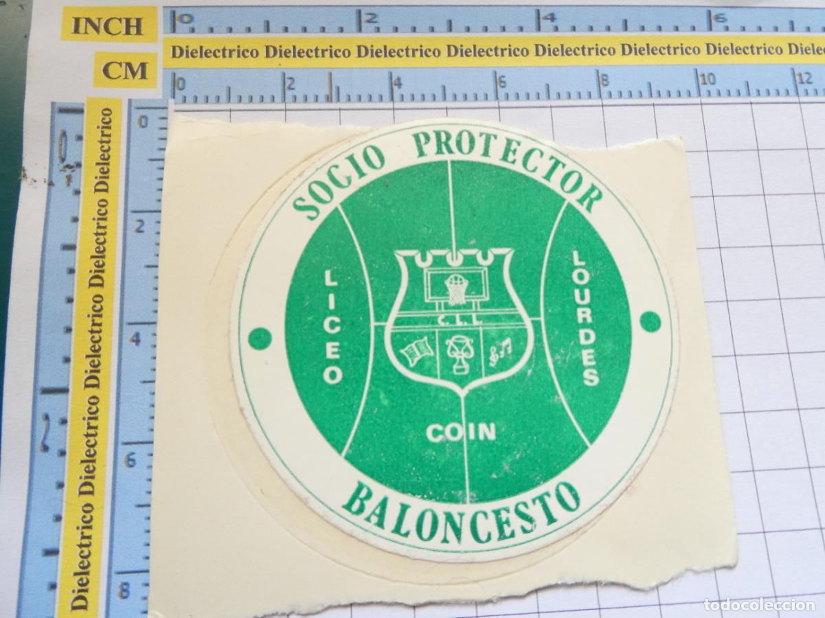Pegatinas de colecci&oacute;n: PEGATINA DE DEPORTES. BALONCESTO. LICEO LOURDES COIN M&Aacute;LAGA CLL. 63