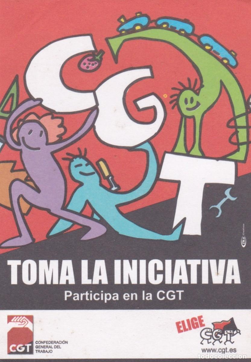 Autocollants de collection: PEGATINA CGT. TOMA LA INICIATIVA. PARTICIPA EN LA CGT