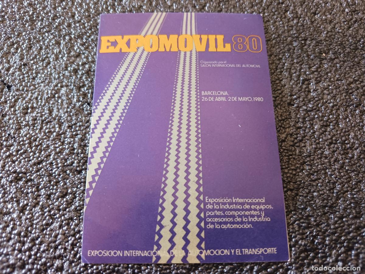 Pegatinas de colecci&oacute;n: pegatina sin adhesivo, expomovil 80, barcelona, 9 x 6 cm